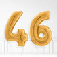 Inflated Gold Foil Number Balloon