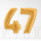 Inflated Gold Foil Number Balloon