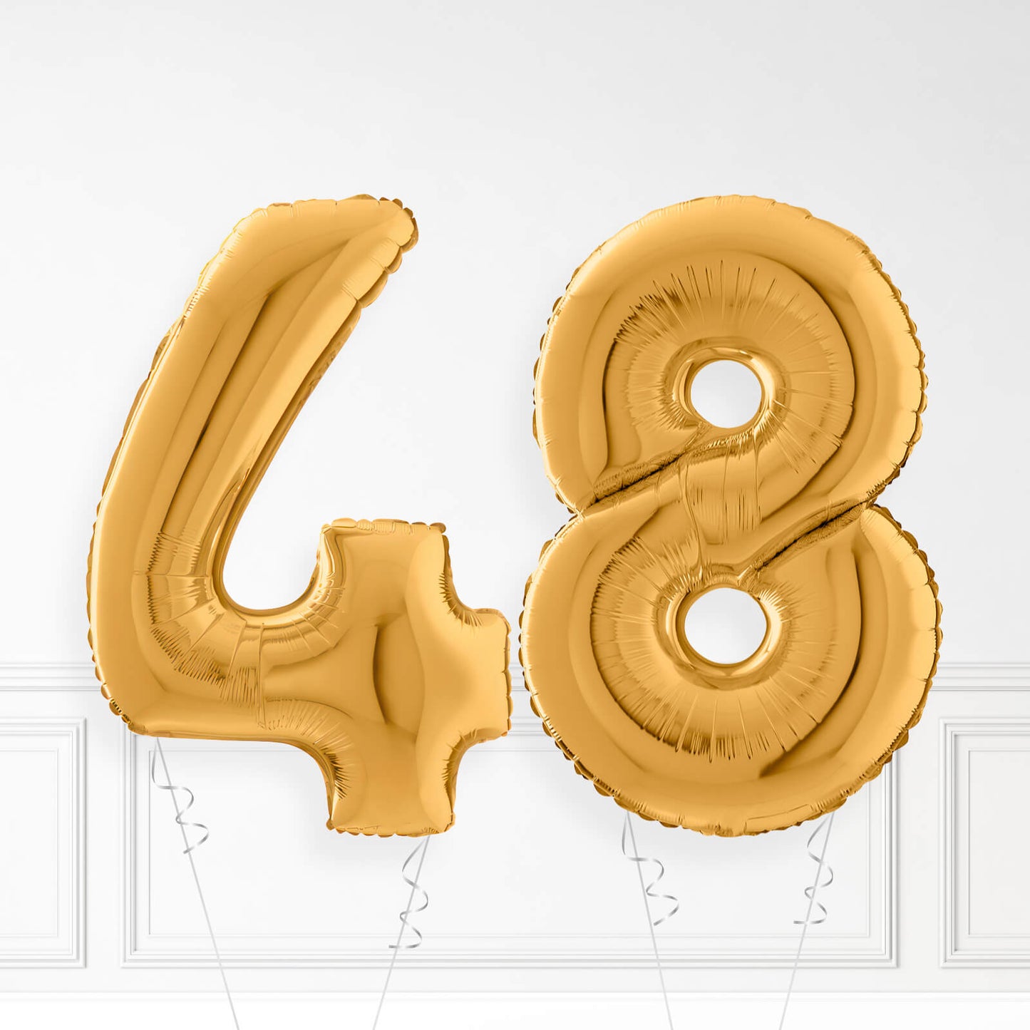 Inflated Gold Foil Number Balloon