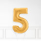 Inflated Gold Foil Number Balloon