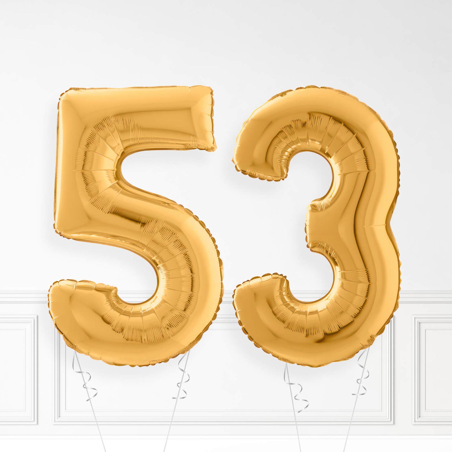 Inflated Gold Foil Number Balloon
