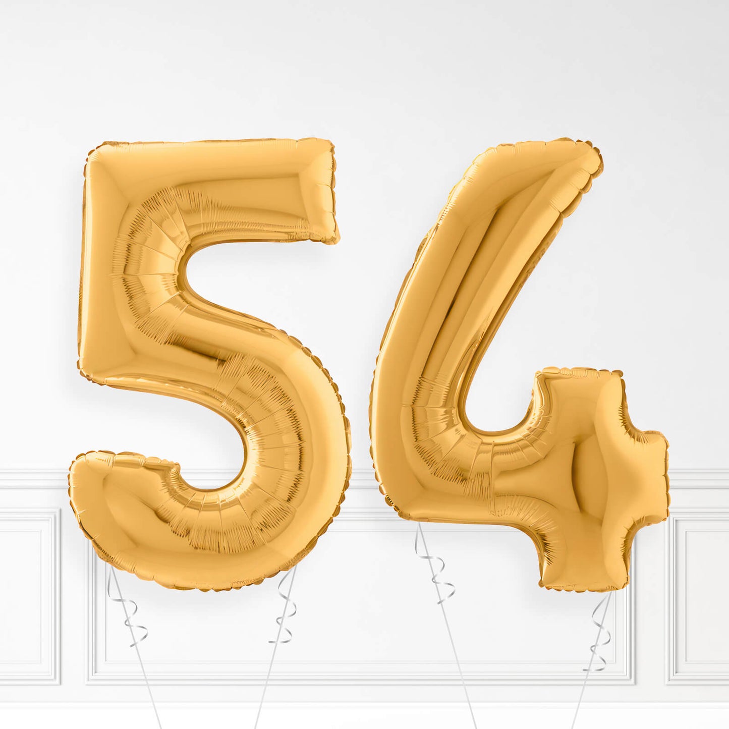 Inflated Gold Foil Number Balloon