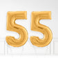 Inflated Gold Foil Number Balloon