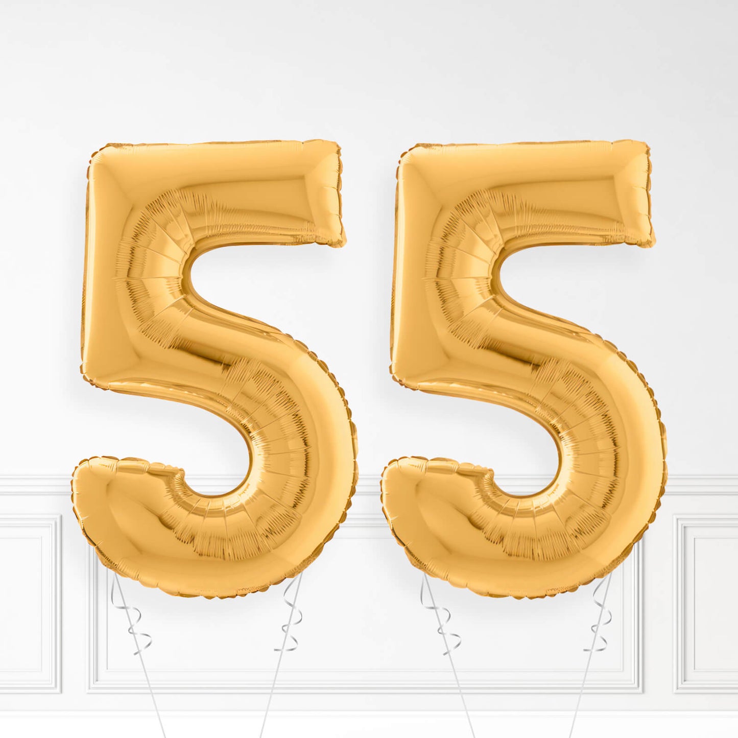 Inflated Gold Foil Number Balloon