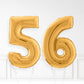 Inflated Gold Foil Number Balloon