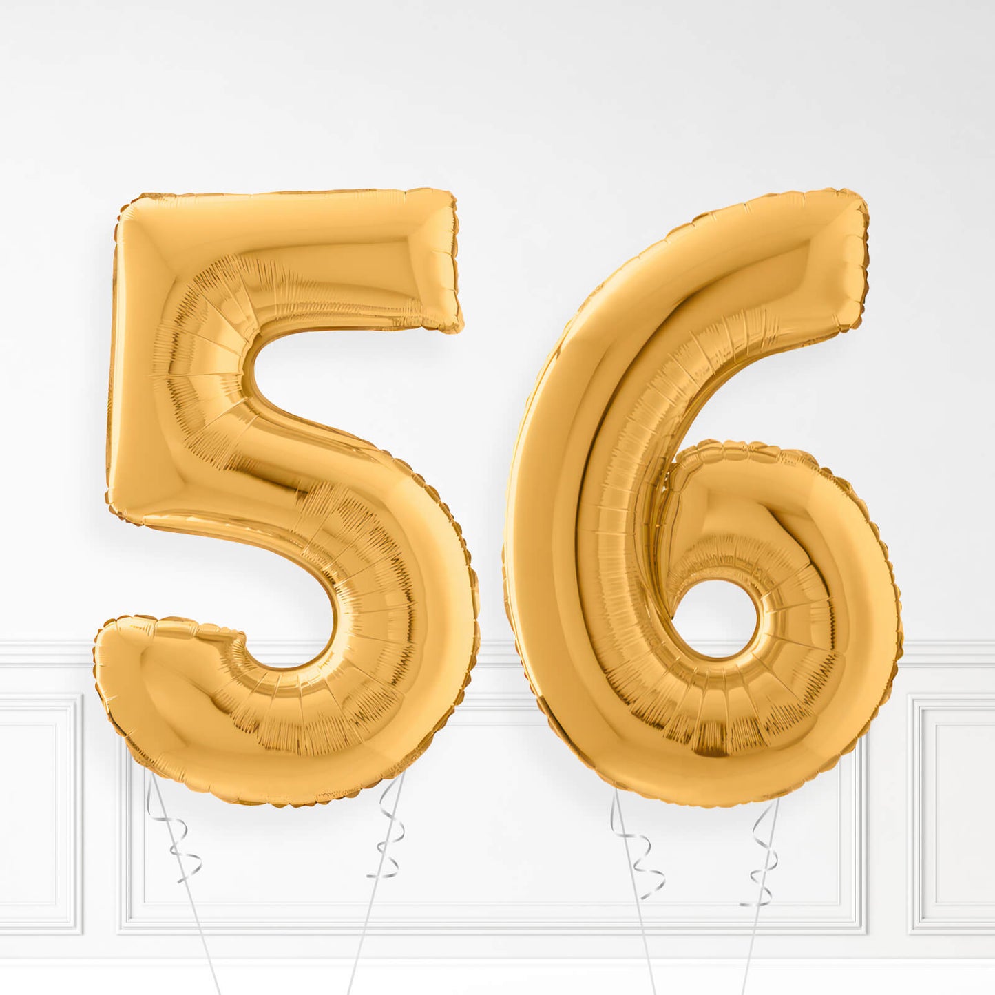 Inflated Gold Foil Number Balloon