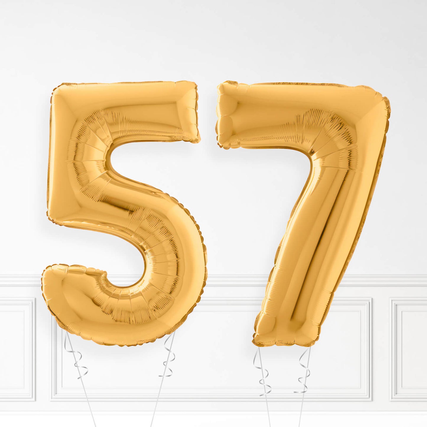 Inflated Gold Foil Number Balloon