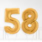 Inflated Gold Foil Number Balloon
