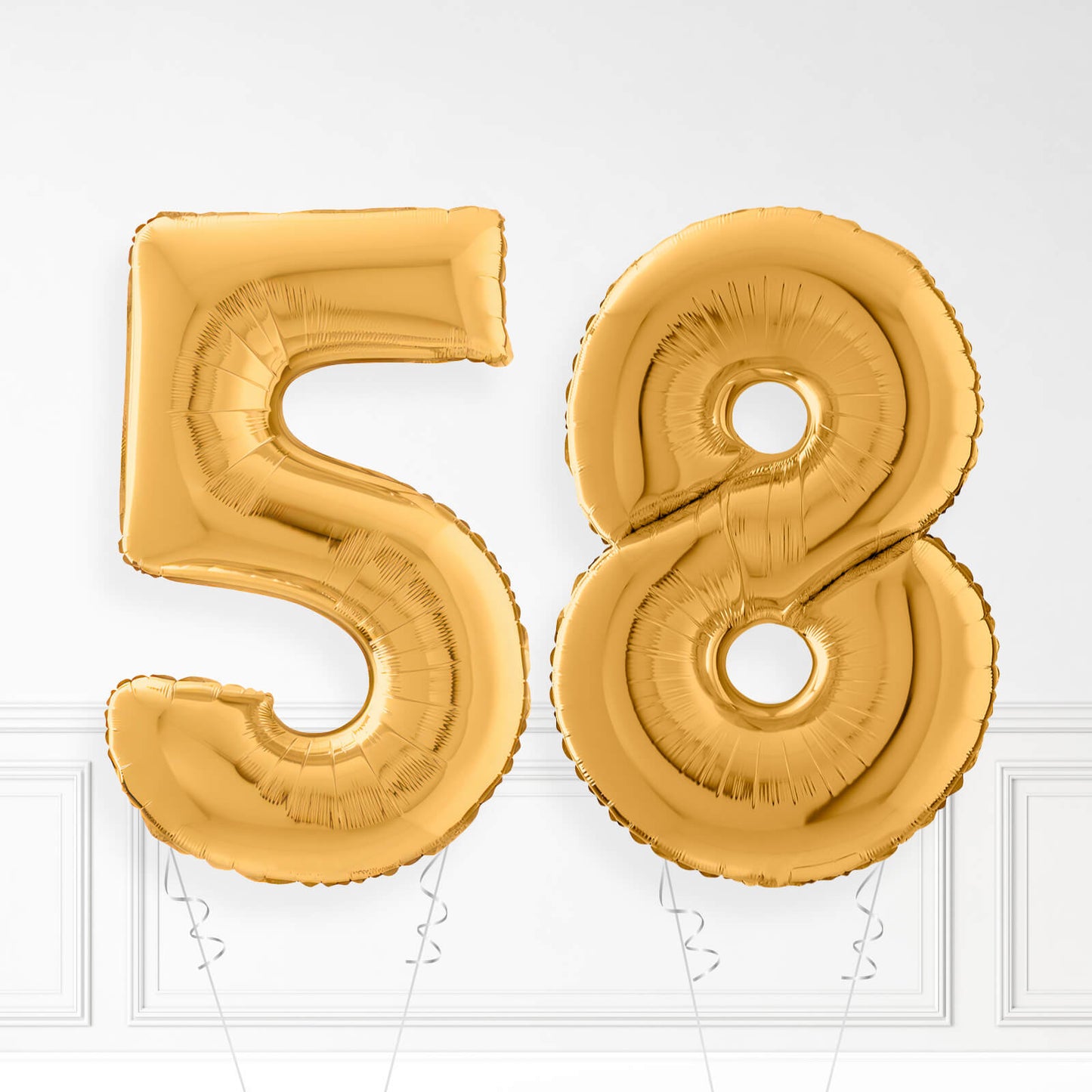Inflated Gold Foil Number Balloon