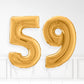 Inflated Gold Foil Number Balloon
