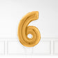 Inflated Gold Foil Number Balloon