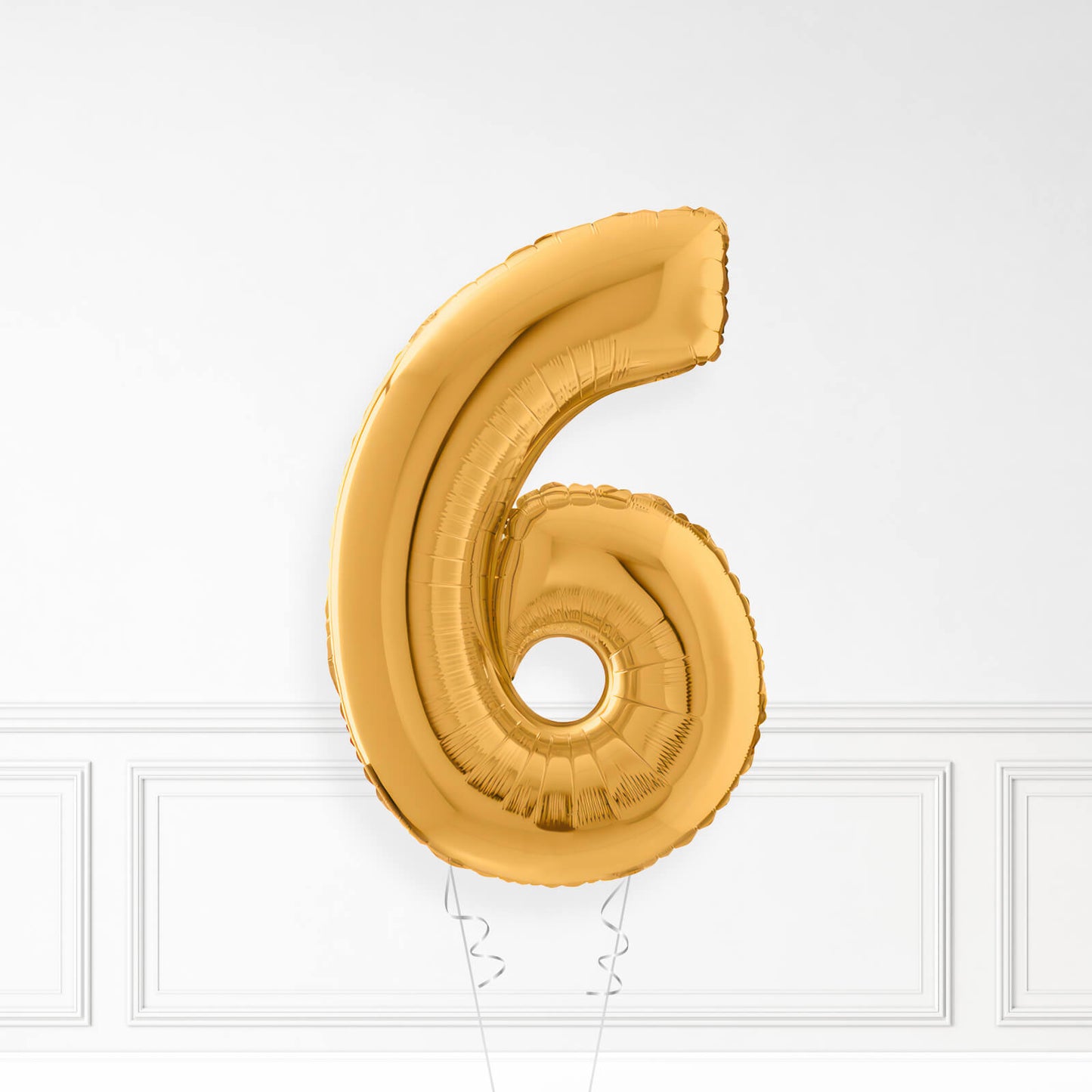 Inflated Gold Foil Number Balloon