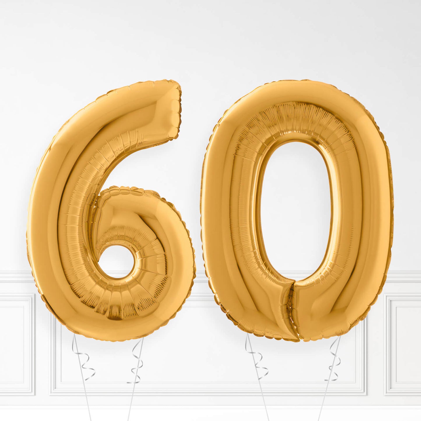Inflated Gold Foil Number Balloon