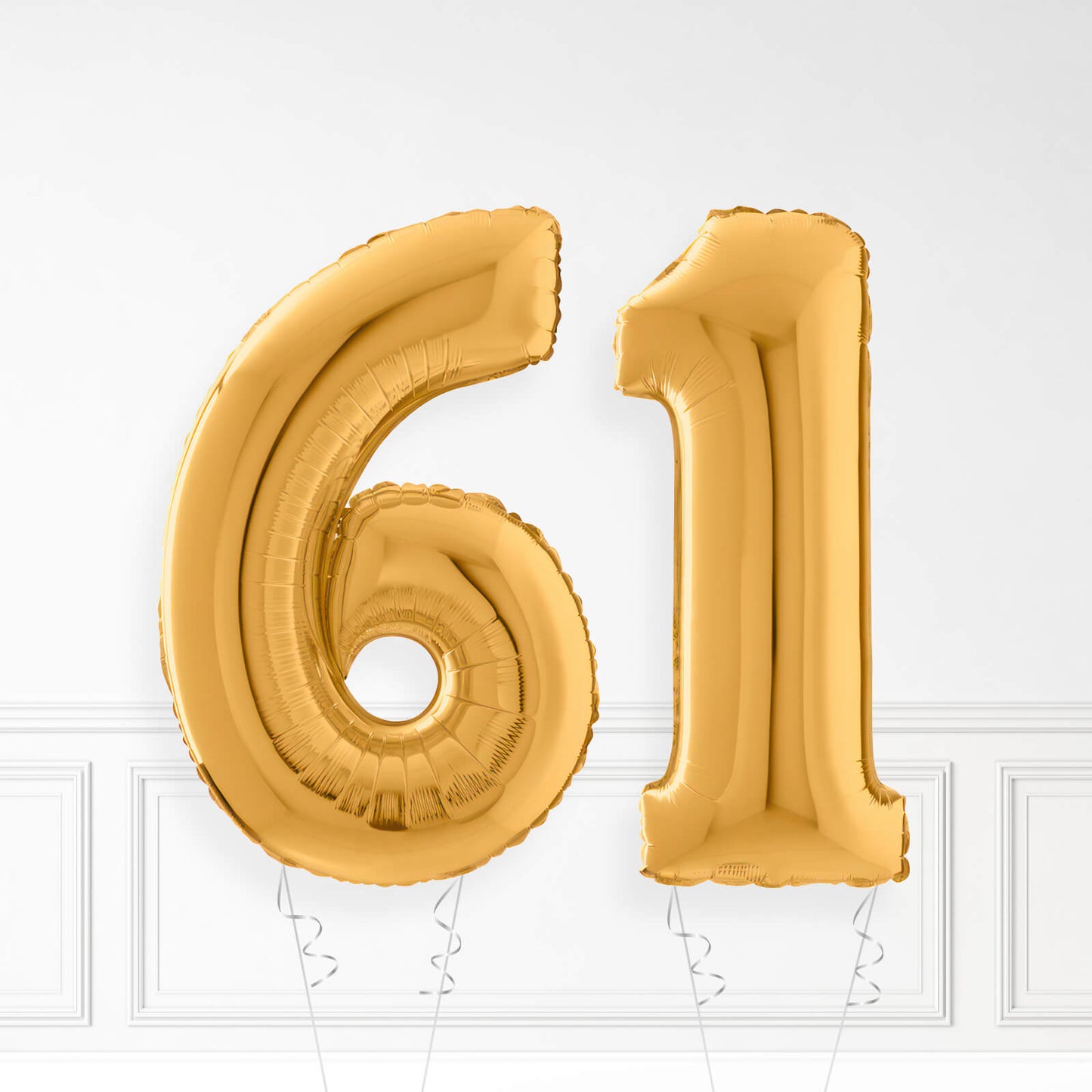 Inflated Gold Foil Number Balloon
