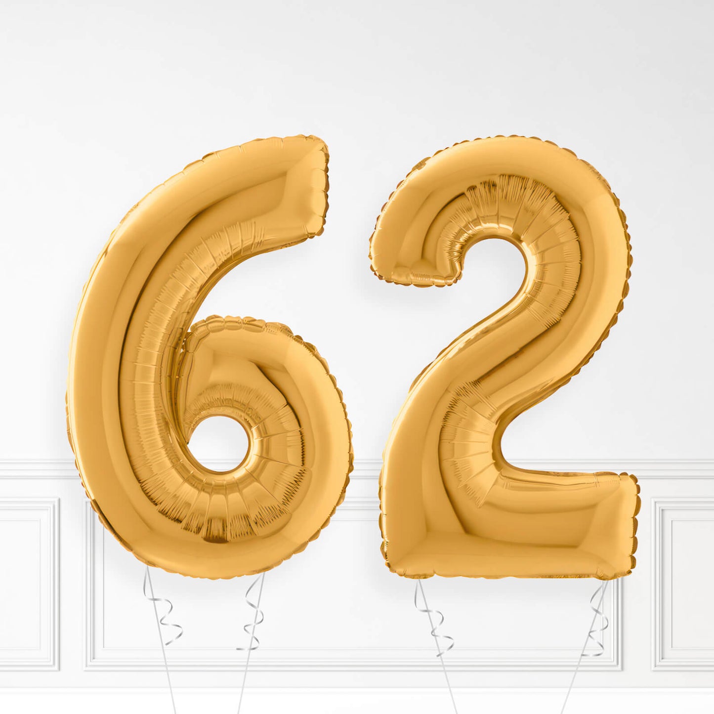 Inflated Gold Foil Number Balloon