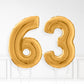 Inflated Gold Foil Number Balloon