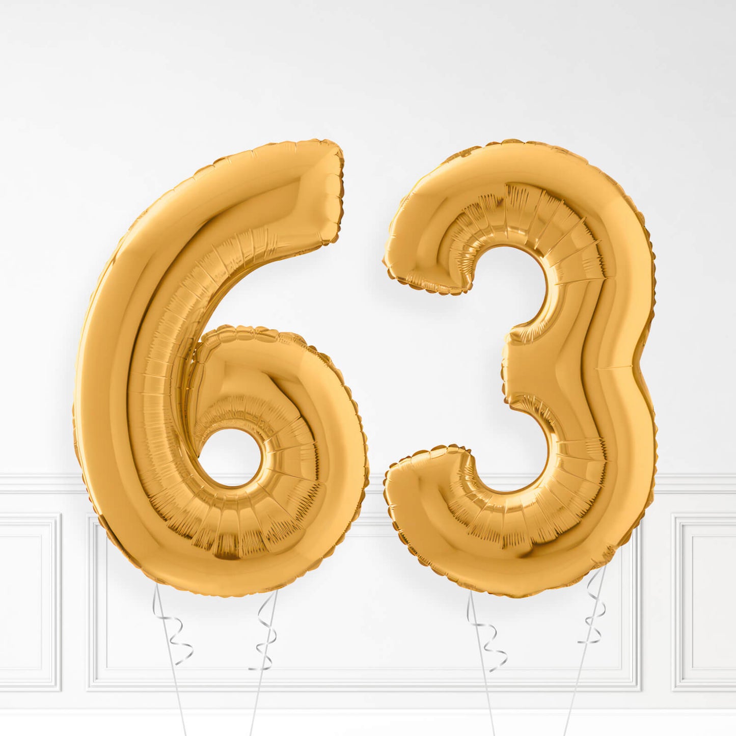 Inflated Gold Foil Number Balloon