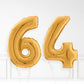 Inflated Gold Foil Number Balloon