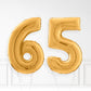 Inflated Gold Foil Number Balloon