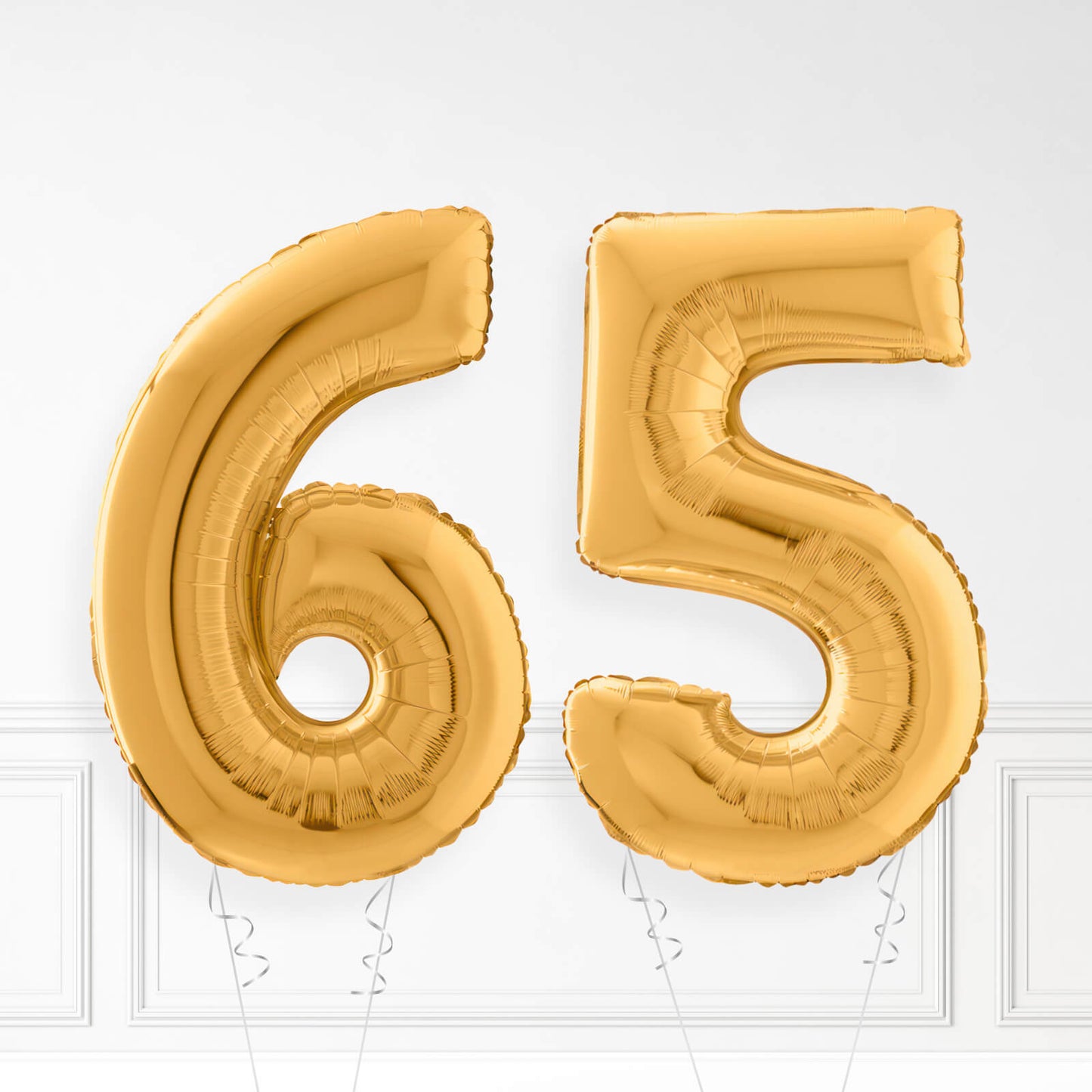 Inflated Gold Foil Number Balloon