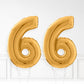 Inflated Gold Foil Number Balloon