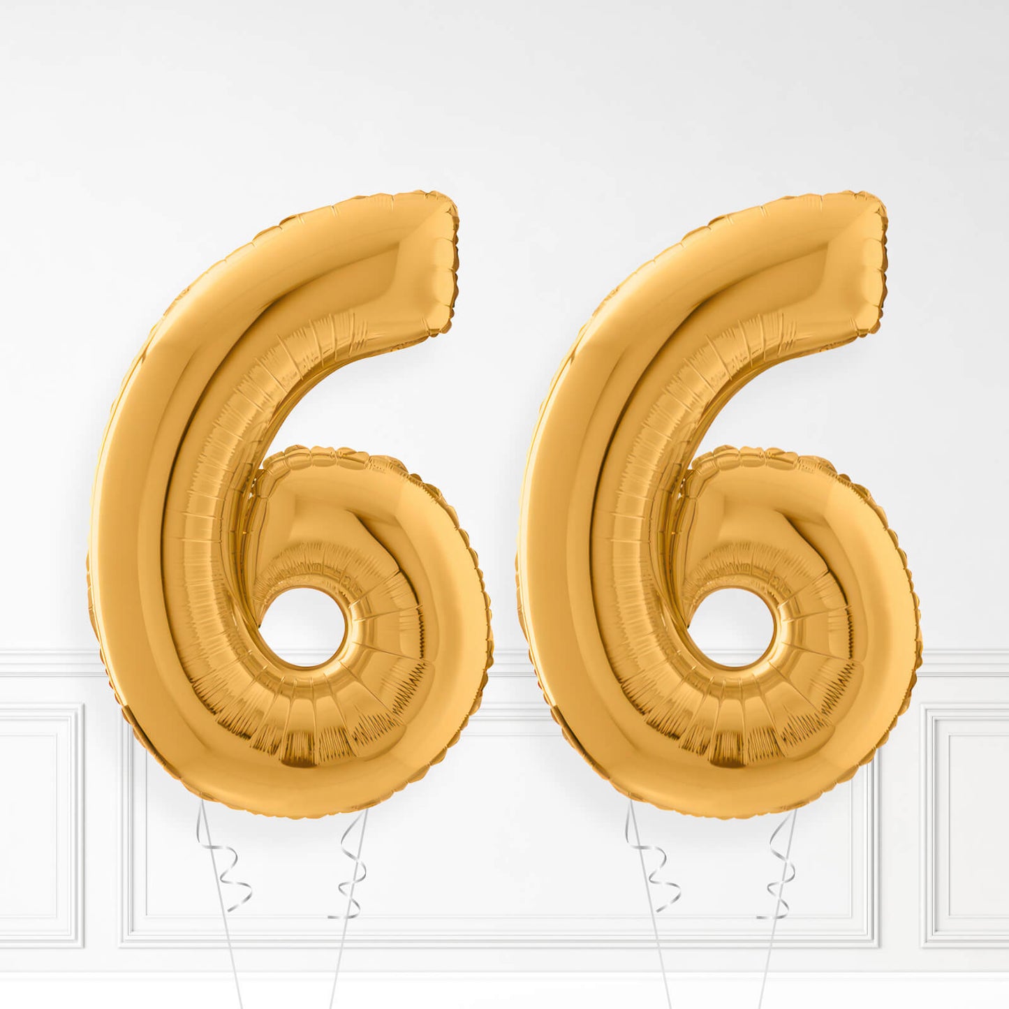 Inflated Gold Foil Number Balloon