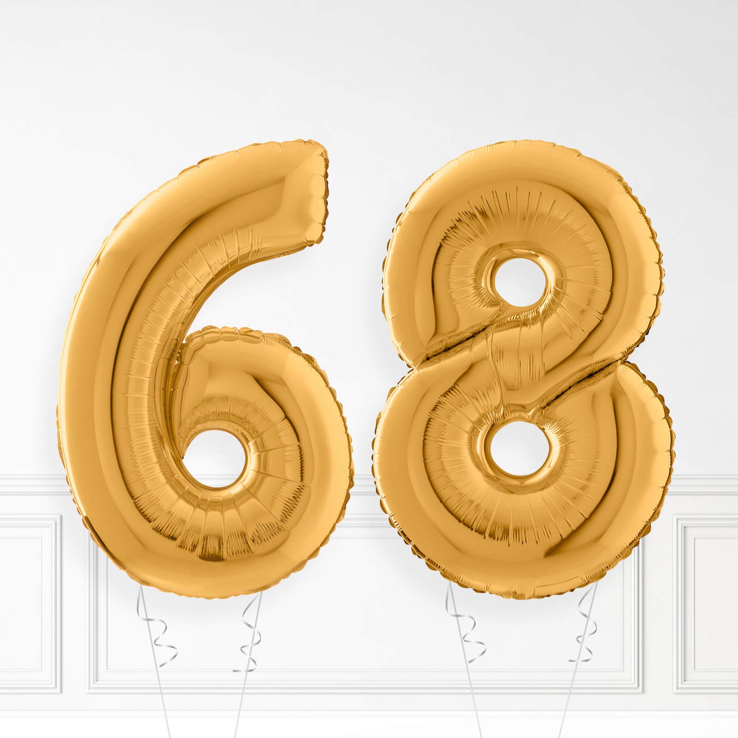 Inflated Gold Foil Number Balloon