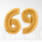 Inflated Gold Foil Number Balloon