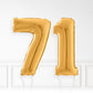 Inflated Gold Foil Number Balloon