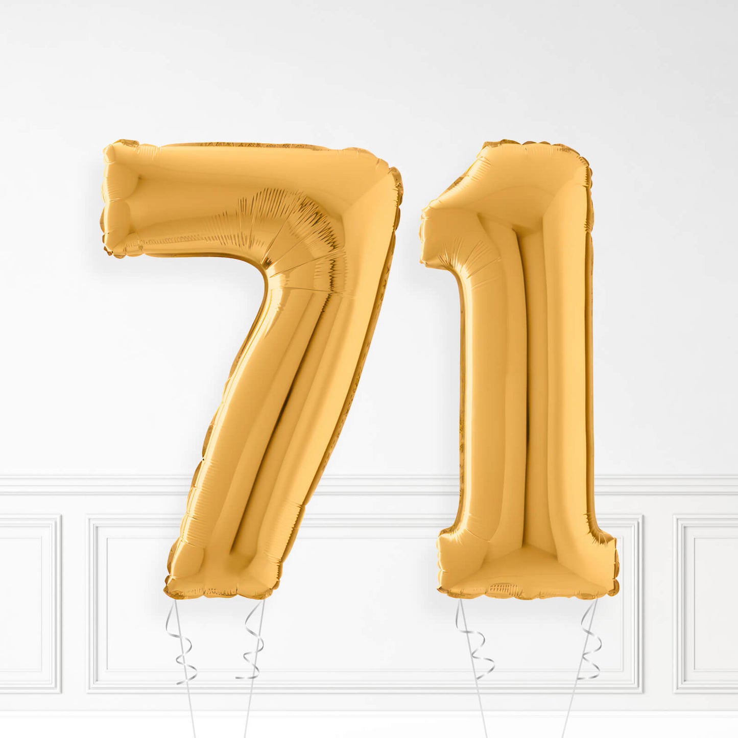 Inflated Gold Foil Number Balloon