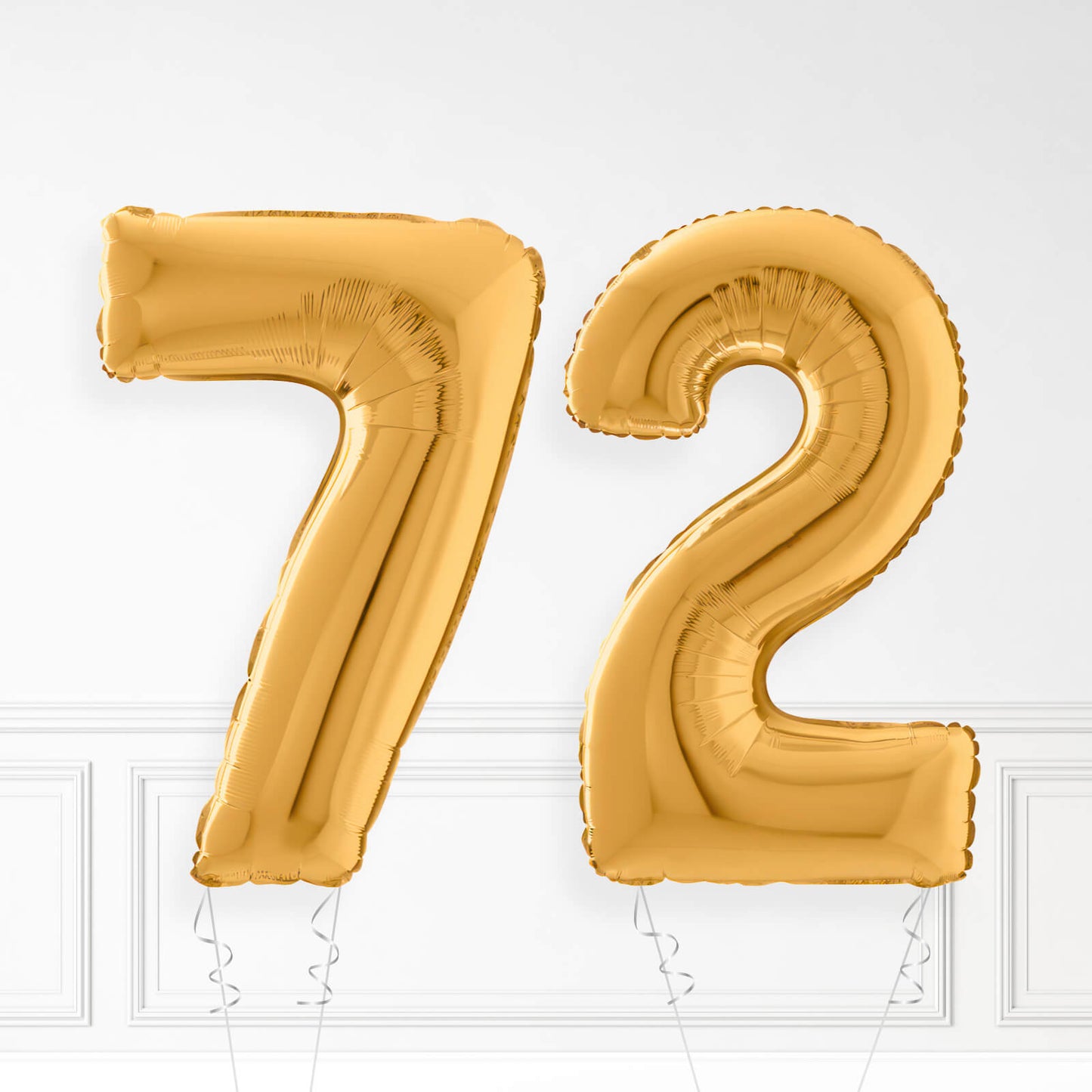 Inflated Gold Foil Number Balloon