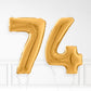Inflated Gold Foil Number Balloon