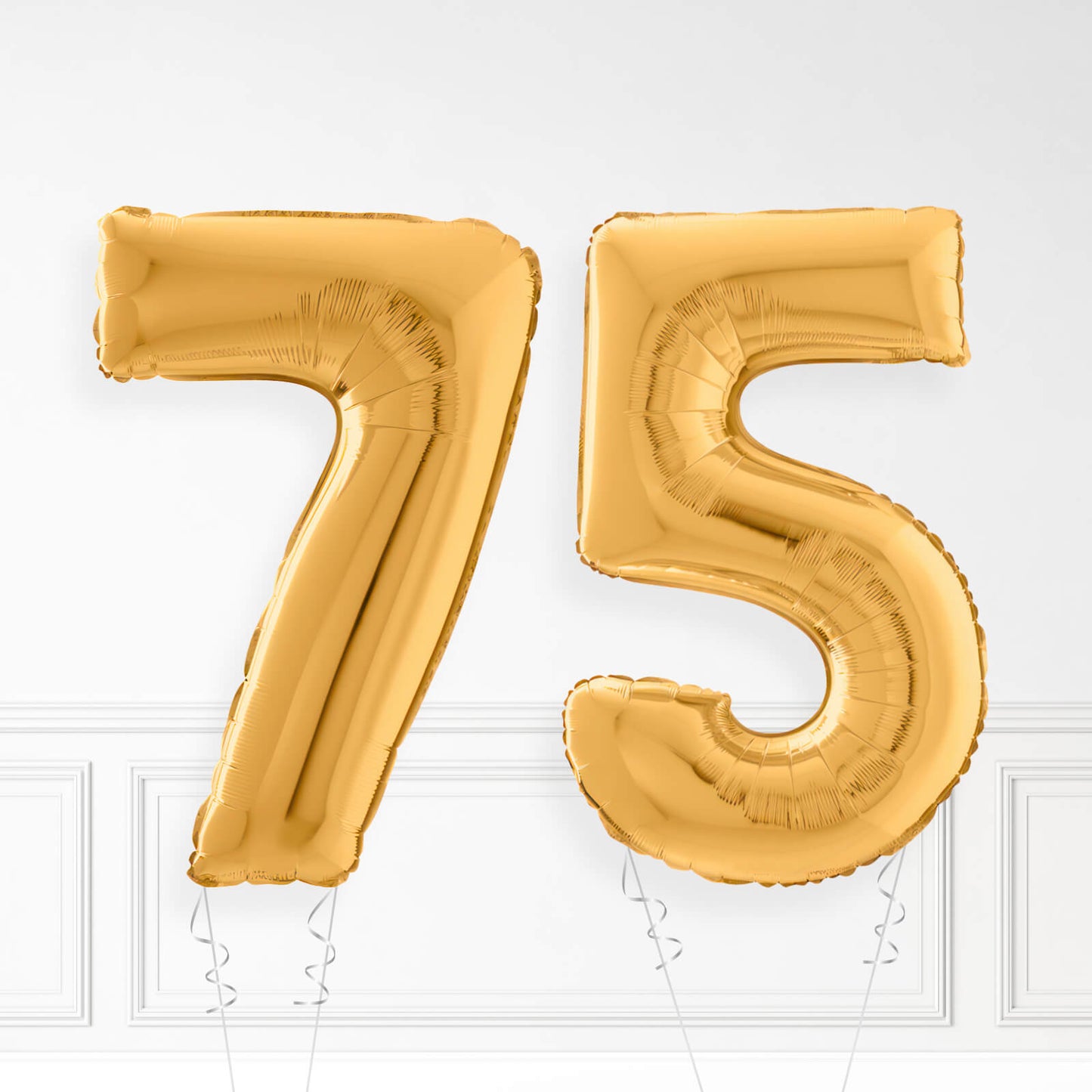 Inflated Gold Foil Number Balloon