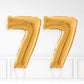 Inflated Gold Foil Number Balloon