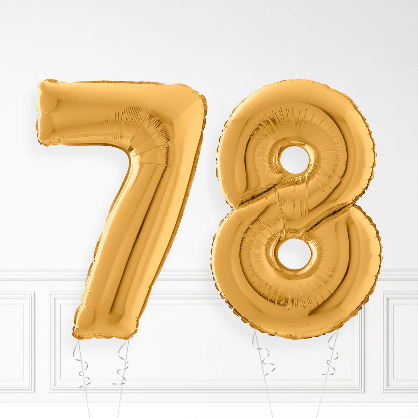 Inflated Gold Foil Number Balloon