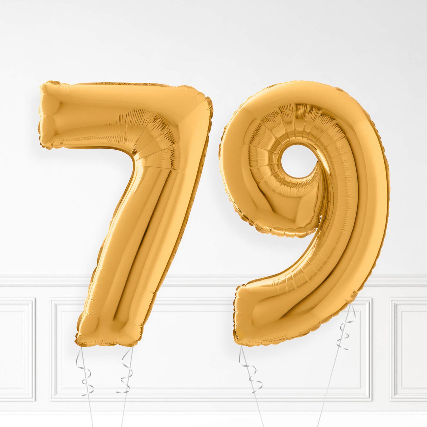 Inflated Gold Foil Number Balloon