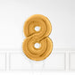 Inflated Gold Foil Number Balloon