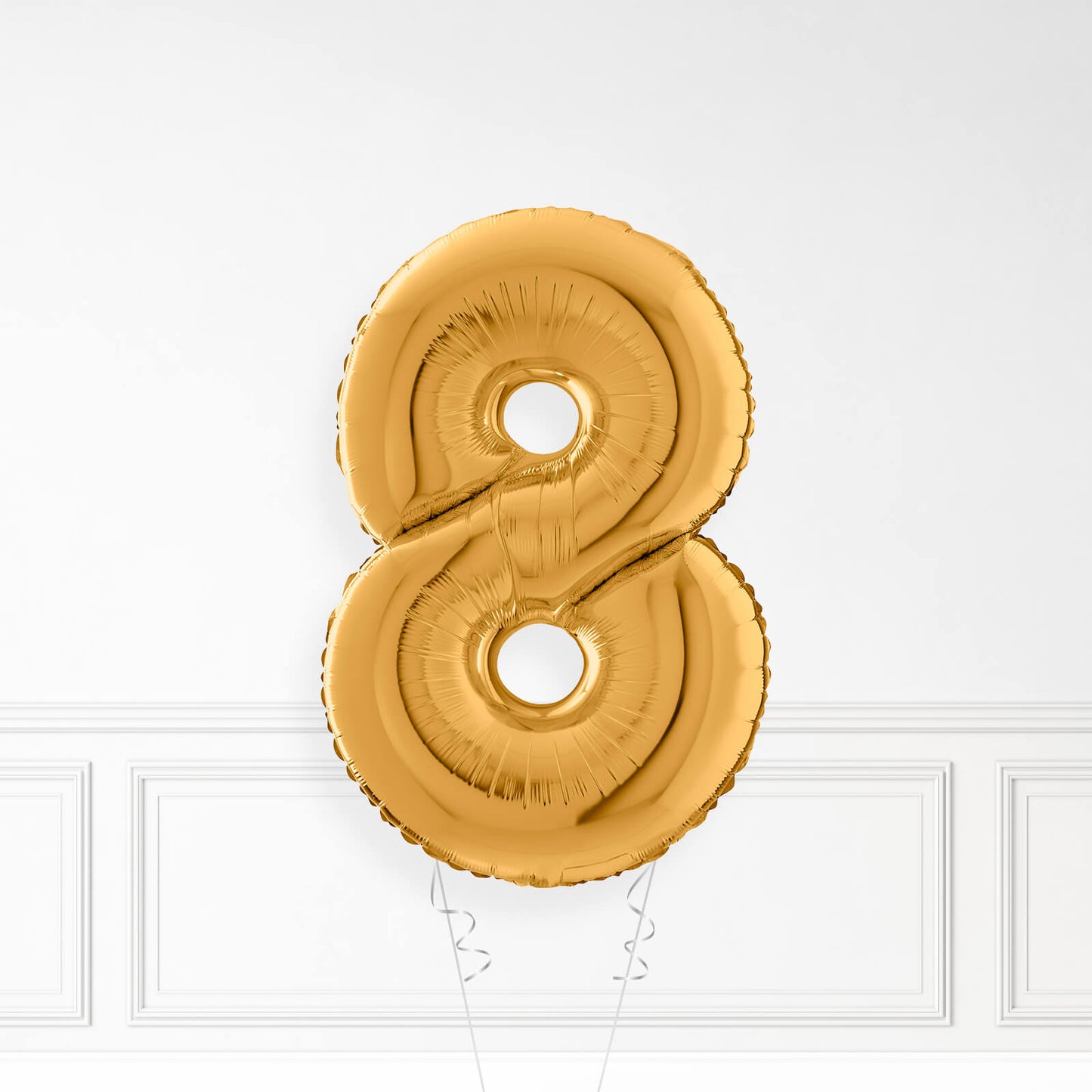 Inflated Gold Foil Number Balloon