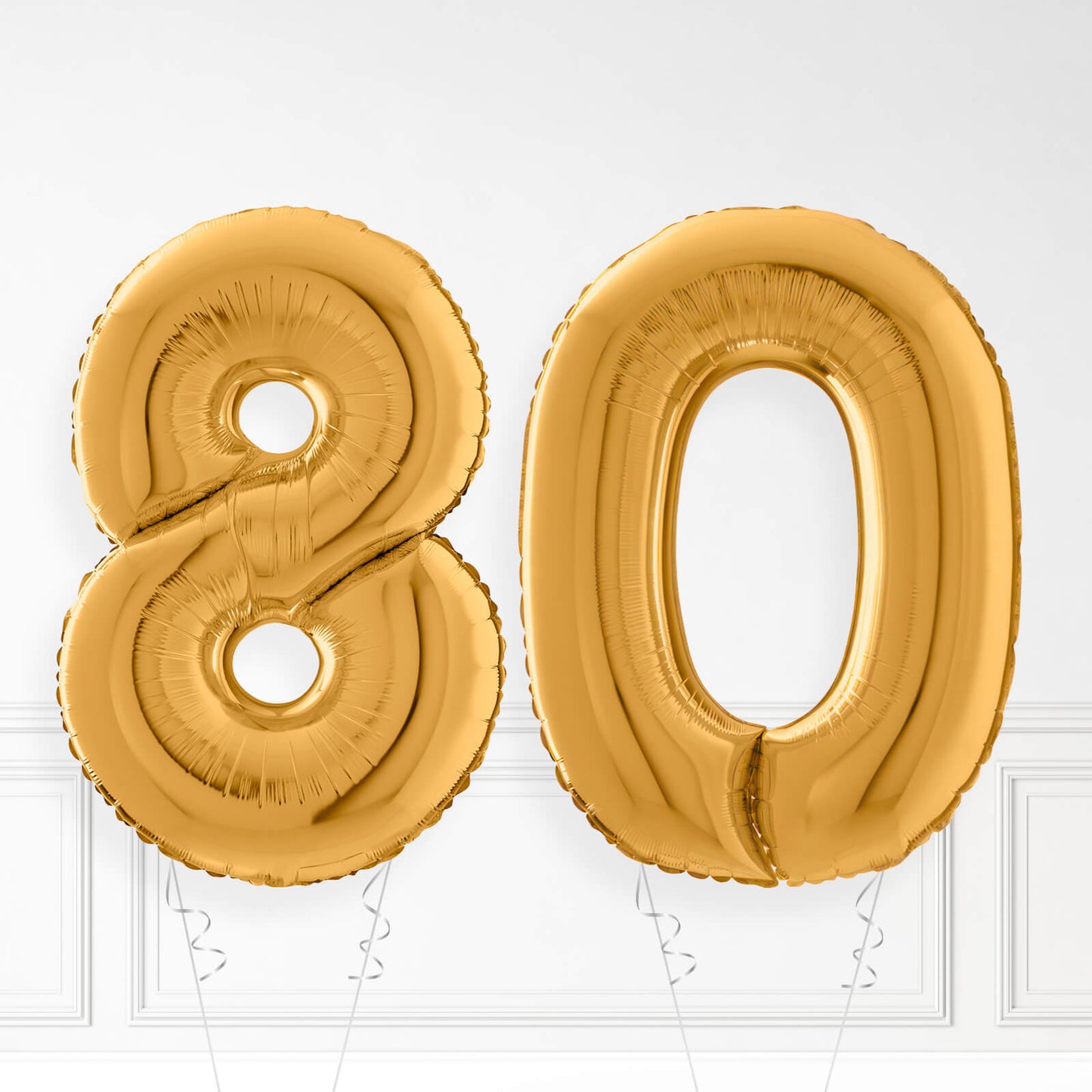 Inflated Gold Foil Number Balloon