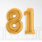Inflated Gold Foil Number Balloon