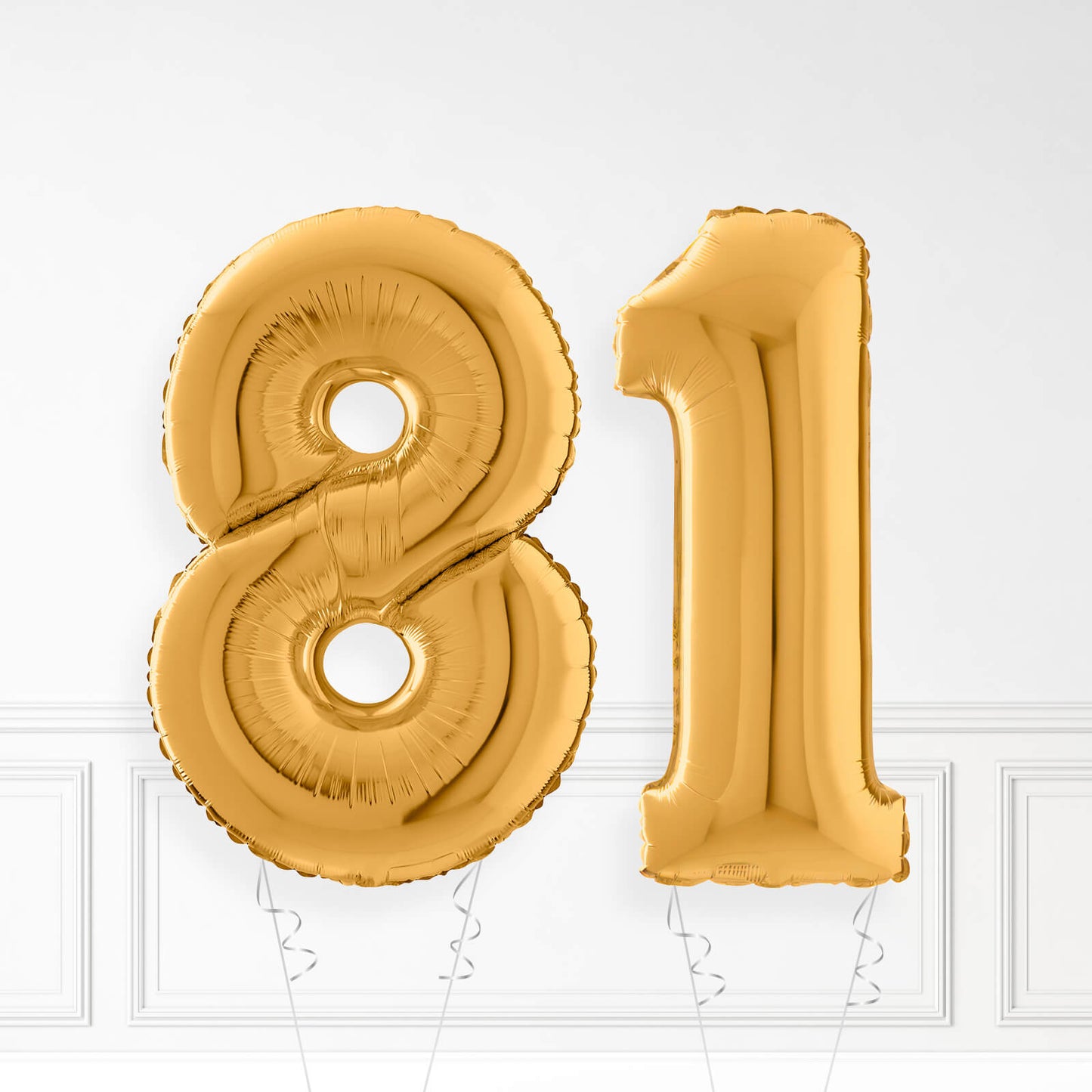 Inflated Gold Foil Number Balloon