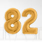 Inflated Gold Foil Number Balloon