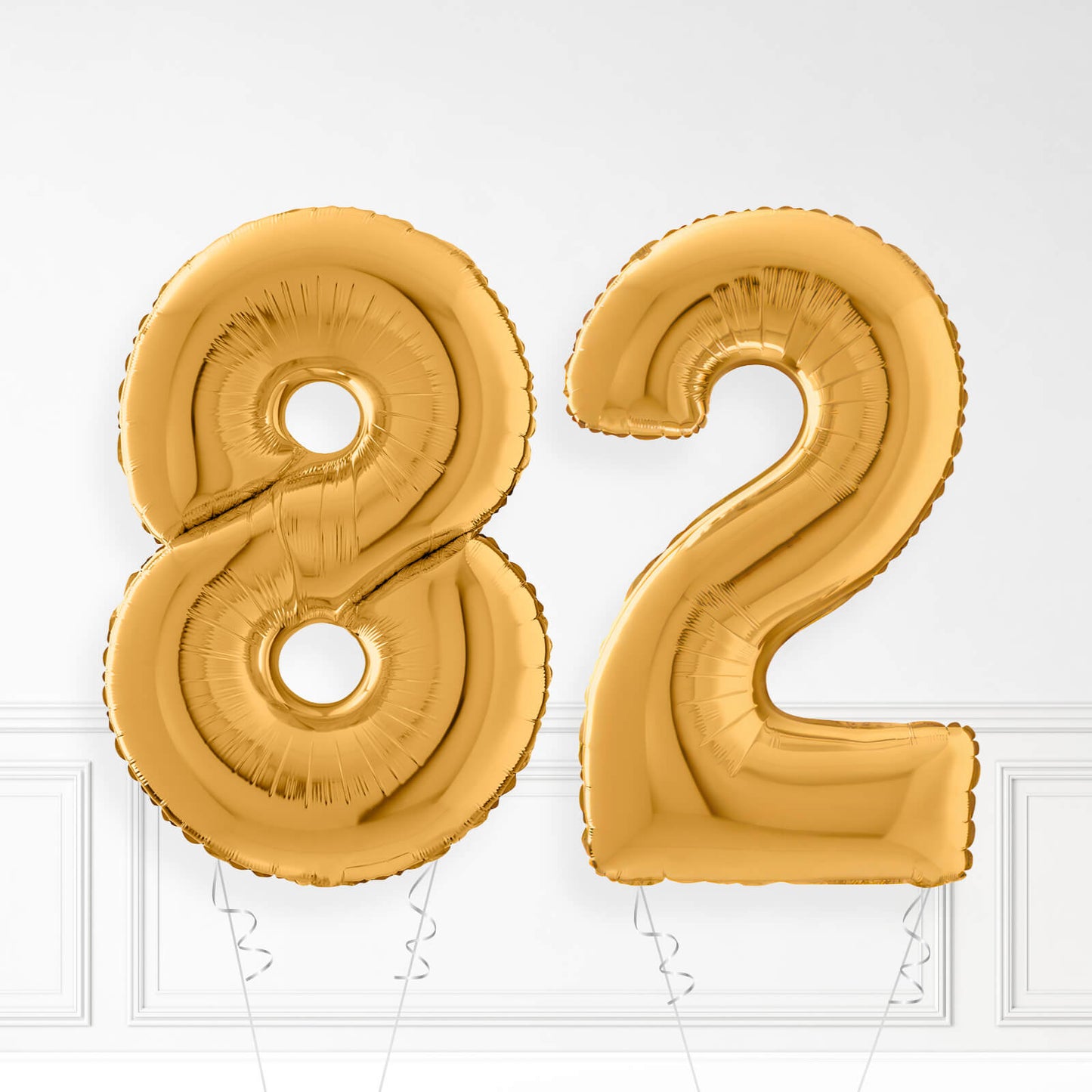 Inflated Gold Foil Number Balloon
