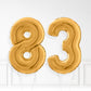 Inflated Gold Foil Number Balloon