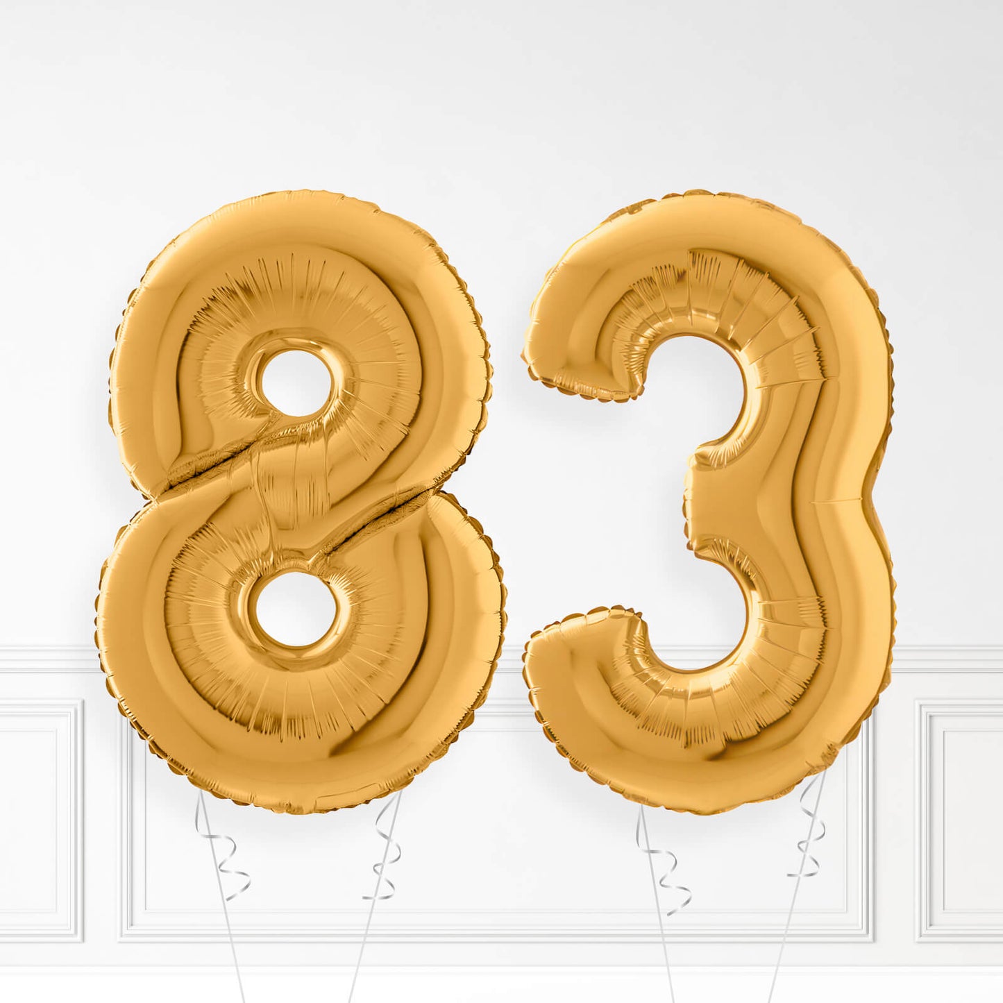 Inflated Gold Foil Number Balloon