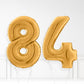 Inflated Gold Foil Number Balloon