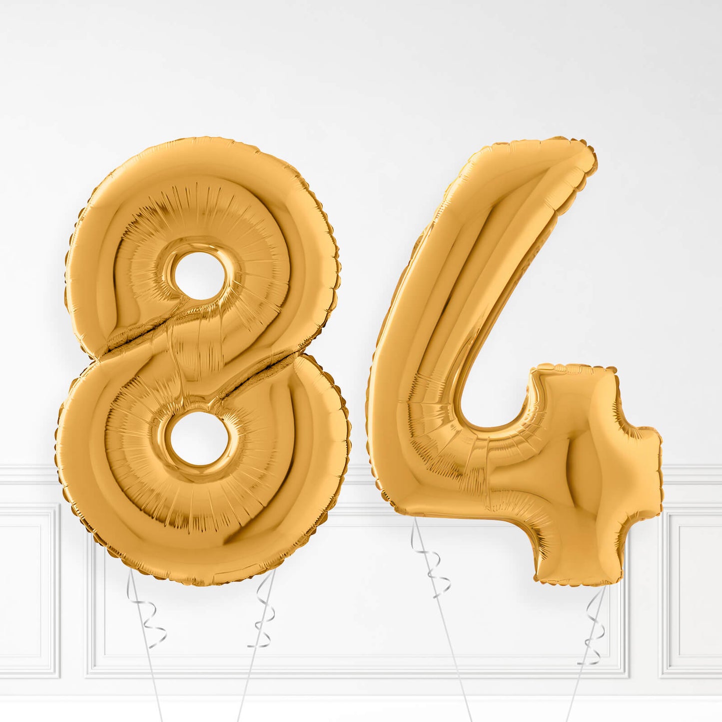 Inflated Gold Foil Number Balloon