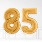 Inflated Gold Foil Number Balloon