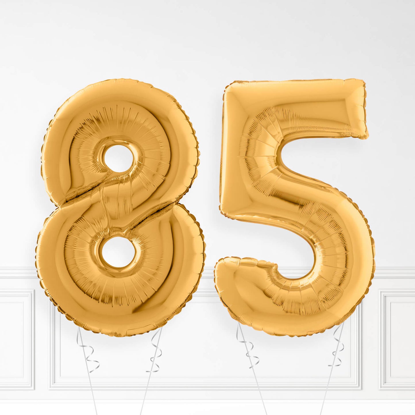 Inflated Gold Foil Number Balloon