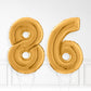 Inflated Gold Foil Number Balloon